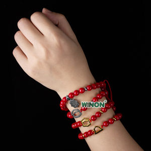 Handgefertigtes Bernstein-Bakelit-Armband aus Harz, geflochtenes Charm-Perlenarmband, Geschenk für Frauen - Product Image 4