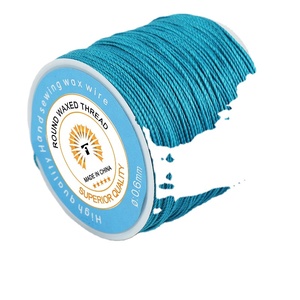 Fil à coudre rond ciré en polyester 100% haute ténacité teint 0,6 mm 150D pour produits en cuir, vente en gros - Product Image 4