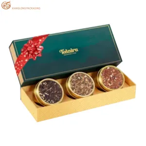 Boîte d'emballage cadeau vide en papier pour boîte de thé en or personnalisée boîte de collecte pour outils de cocktail emballage pour boire des épices