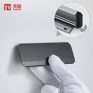 Poignées de tiroir et de placard dissimulées en alliage de zinc moderne pour chambre à coucher, commode, cuisine - Durables et faciles à installer - Product Image 4