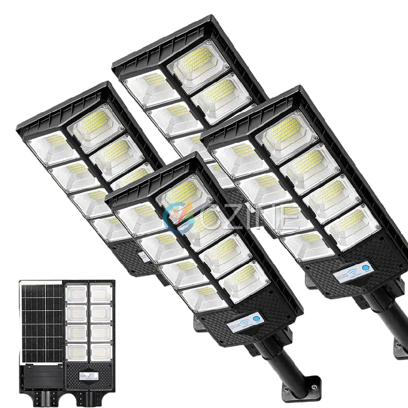 6500K solar street Lamp Outdoor Radar induction Double Row 200W Lighting solar Wall Lamp 200W