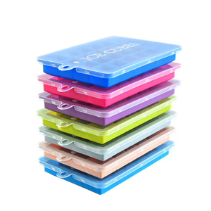 Cá Nhân Làm Riêng Của Bạn Xách Tay Mini Silicone Ice Cube Khuôn Khay Ice Maker Với Nắp Đậy - Product Image 1