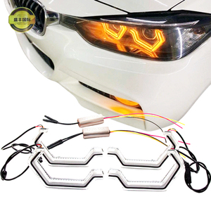 New Gen 2 Iconic Crystal Angel Eyes con SMD3528 LED para señal de giro ámbar blanco Halo Rings Faro Retrofit - Product Image 1