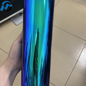 カメレオン レインボー グリーン ブルー クローム ビニール カーラップ ステッカー デカール ラグジュアリー レーザーメッキ エア抜きフィルム ロールデザイン 剥離可能 - Product Image 5