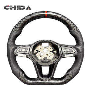 พวงมาลัยคาร์บอนไฟเบอร์สำหรับ volkswagens Golf 8 Golf R 6 7 7.5 MK8 MK7 8R GTI GTD CC Jetta VW W MK6 <span class=keywords><strong>Scirocco</strong></span> - Product Image 1