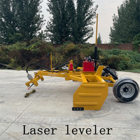 Grattoir de terres agricoles de type 12JP-250 équipé d'un tracteur haute puissance et d'une machine de nivellement laser