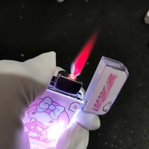 <span class=keywords><strong>Briquet</strong></span> à flamme rouge coupe-vent gonflable à LED Kuromi <span class=keywords><strong>Hello</strong></span> <span class=keywords><strong>Kitty</strong></span> Melody Cartoon - Product Image 4
