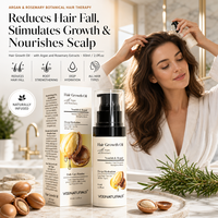 Huile Capillaire Naturelle Anti-Chute à l'Argan et au Romarin pour la Croissance des Cheveux, Nourrissante et Réparatrice du Cuir Chevelu - Produit pour la Croissance des Cheveux