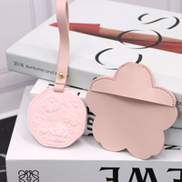 Support pour tablette d'aromathérapie YY en cuir PU, étui pour tablette d'aromathérapie, décoration suspendue pour la maison, porte-bougie en forme de fleur pour voiture