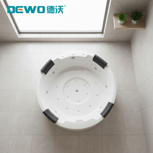 Bañera <span class=keywords><strong>de</strong></span> Hidromasaje Redonda <span class=keywords><strong>para</strong></span> Exterior, Ahorradora <span class=keywords><strong>de</strong></span> Agua, Antideslizante, Nueva, <span class=keywords><strong>para</strong></span> 2-4 Personas, con Hidrojets, 182*182*76CM, Bañera <span class=keywords><strong>de</strong></span> <span class=keywords><strong>Burbujas</strong></span> Privada <span class=keywords><strong>para</strong></span> Apartamento - Product Image 2