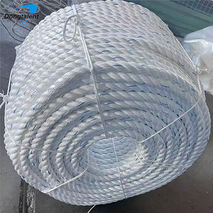 カスタム3ストランドポリプロピレンロープ オレンジ＆ホワイト 6mm-12mm <span class=keywords><strong>PP</strong></span>ダンラインロープ プラスチックロープ 包装用 - Product Image 1