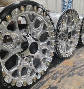 15 inch giả mạo Hợp Kim Bánh xe trống với đua thiết kế chải kết thúc cho Xe sản xuất moq 4 miếng - Product Image 5