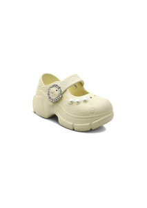 Zoccoli con perle stile Mary Jane, scarpe estive da donna e ragazza, taglia 18, morbidi, leggeri, con punta chiusa e suola in EVA. - Product Image 1