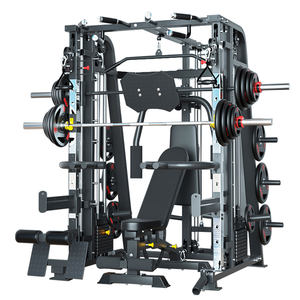 Attrezzatura Completa in Acciaio per Allenamento della Forza, Rack per Deep Squat, Panca per Sollevamento Pesi, Set Bilanciere e Smith Machine - Product Image 1