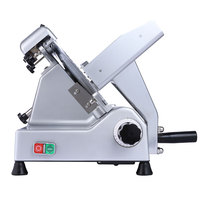Nouvelle machine à découper la viande électrique semi-automatique 220V 10 pouces, entièrement métallique, pour usage commercial et domestique, pour couper le fromage, le bacon, les saucisses