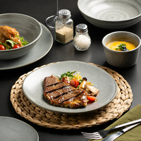 Gastronomie-Qualität Steinzeug-Geschirrset mit Reaktivglasur und gesprenkelten Tellern für Restaurants und Hotels
