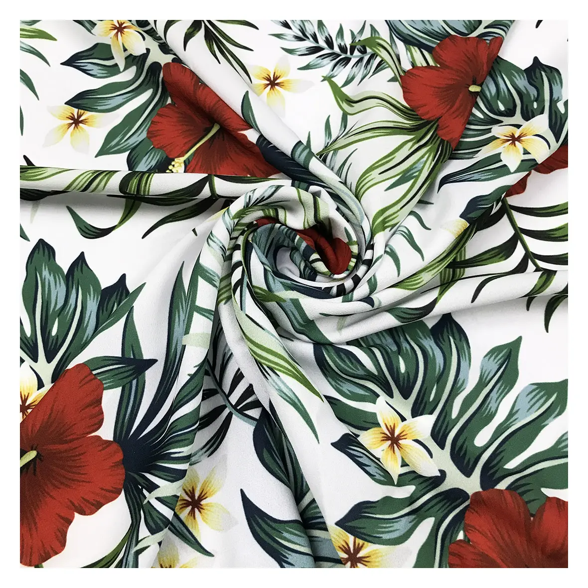 The factory outlet tropical floral patterns digital printed mose crepe chiffon fabric price per meter for clothing