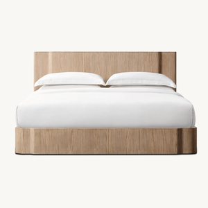 Мебель для спальни в скандинавском стиле, Современная винтажная кровать из массива дерева, деревянная двуспальная кровать размера «King-Size» - Product Image 1