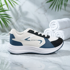 <b>Men</b> Breathable Mesh Workout Running <b>Shoes</b> Lace-up Toe Casual Walking Footwear Custom Logo - Product Image 6