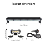 Haute puissance 5P LED barre lumineuse stroboscopique 12V 24V Double face clignotant lampe d'avertissement d'urgence Base magnétique pour voitures camions remorques