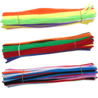 100 pièces 30cm coloré Chenille tiges bâton nettoyeurs pipe nettoyeurs bricolage Arts fournitures jouets éducatifs fleurs décoratives plantes