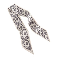 Écharpe en polyester à séchage rapide pour femme, motif cachemire, style coréen polyvalent, longue écharpe de cou, ceinture décorative, ruban traditionnel pour cheveux
