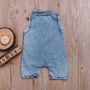 815 Mono de Mezclilla para Bebés y Niñas Pequeñas, Ropa de Trabajo, Mono de Una Pieza de Manga Corta para Niños Pequeños, Ropa para Niñas - Product Image 2