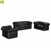 Canapé Chesterfield rétro classique ReddeBoo en velours royal européen, avec dossier capitonné et accoudoirs carrés, ensemble modulable pour salon 821
