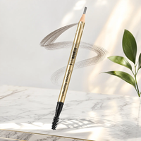 Crayon à sourcils double embout avec brosse, teinté, waterproof, anti-bavures, ne se décolore pas, pour des sourcils naturels et sauvages