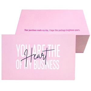 Cartes de remerciement personnalisées avec logo, cartes d'instructions d'entretien, inserts de commentaires pour le commerce électronique, cartes de rétroaction pour petites entreprises - Product Image 2