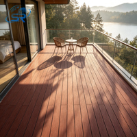 Planche de terrasse WPC 140x25mm, grain de bois embossé 3D, revêtement de sol composite extérieur pour patio, terrasse, jardin
