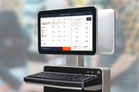 Système de point de vente tactile 14 pouces en gros pour usine, borne de paiement, caisse enregistreuse avec scanner