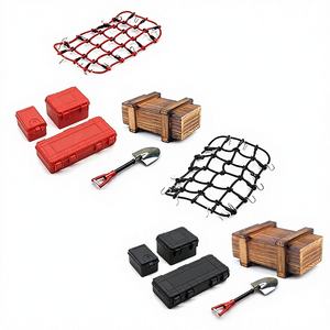 Boîte en bois décorative pour bagages et outils, accessoires de carrosserie pour voiture RC Rock Crawler à l'échelle <span class=keywords><strong>1</strong></span>/10, pièces de décoration et de mise à niveau pour RC Crawler - Product Image 3