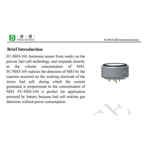 ProSense FC-NH3-100 Amônia Sensor Inteligência GÁS Sensor Fabricante - Product Image 4