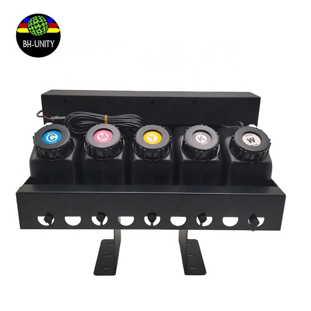 5 Color Ink tank Continuous Ciss Bulk with Alarm Cmykw Ink System for Uv Printer