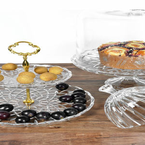 Buon prezzo di buona qualtity lastra di vetro di cristallo del banco di mostra <span class=keywords><strong>per</strong></span> i biscotti cupcakes <span class=keywords><strong>antipasti</strong></span> - Product Image 5