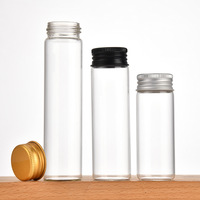 12ml 20ml 30ml 50ml 70ml 80ml 100ml Tube Verre Vitamine Capsule Pilules Médecine Supplément Bouteille Conteneur Bocaux Avec Bouchon En Métal