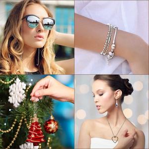 Ewang Necklace <b>Chains</b> Ball <b>Chain</b> Ball Beaded <b>Chain</b> for DIY Craft Making - Product Image 6