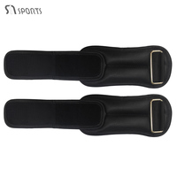En gros, Poids de cheville réglables en cuir double face avec logo personnalisé pour l'entraînement de force des bras et des jambes, remplissage sable de fer