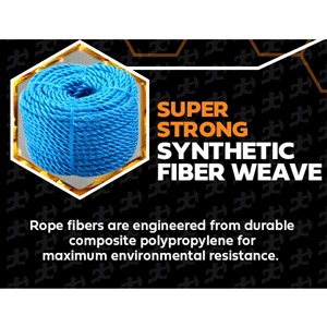 เชือกไนลอน 6 ถักเกลียว ขนาด 3 มม. ยาว 24 มม. 3 เส้น ทนรังสียูวี กันน้ำ เป็นมิตรกับสิ่งแวดล้อม ผลิตจากไนลอนบริสุทธิ์ HDPE คุณภาพสูง - Product Image 2