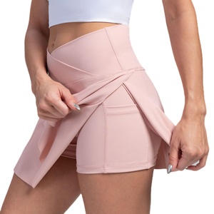 Shorts de sport 2-en-1 pour femme, taille haute, légers, respirants, durables, avec poche pour téléphone, haute visibilité, pour le tennis, la course et le golf - Product Image 5