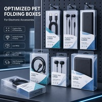 Boîte en plastique PET rigide transparente personnalisée pour accessoires de casque VR, emballage transparent pliable, boîte de rangement et de présentation