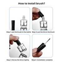 Vente en gros Nouveautés Conteneur cosmétique 5ml 6ml 10ml 15ml Flacon de vernis à ongles en verre avec bouchon de brosse pour huile de soin de vernis à ongles