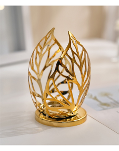 Portacandele in Metallo a Forma di Foglia Candela Profumata Aromatica Decorazione per San Valentino <span class=keywords><strong>Tavolo</strong></span> Bagno Matrimonio Cena Festa - Product Image 2