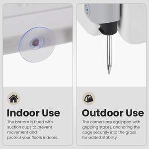 Toptan dayanıklı plastik köpek oyun parkı çift katmanlı darbe-kalıplı evcil hayvan çiti kapalı/açık kalem ile kilitlenebilir kapı küçük evcil hayvanlar için - Product Image 3