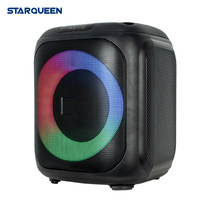 STARQUEEN Altavoz Portátil con Molde Privado, Altavoz TWS BT Recargable, Altavoz para Fiestas al Aire Libre con Luces Cambiables