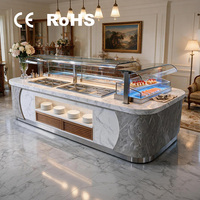 Table de buffet mobile multifonctionnelle, module personnalisable, buffet d'hôtel, restaurant, chariot de restauration extérieur, chauffage électrique automatique