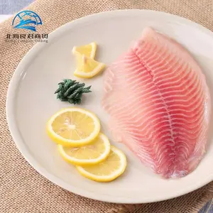 批发中国价格优质美味海鲜罗非鱼片新鲜冷冻调味香辣鱼排