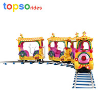 Train électrique pour enfants à 14 places, équipement d'amusement sur rail pour parcs