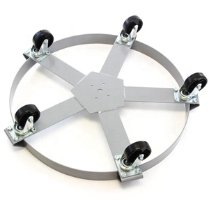 Carro de tambor de marco de acero extra pesado con ruedas giratorias de 5 ruedas de 55 galones, capacidad de 1250 libras, fácil de enrollar, OEM personalizable - Product Image 2